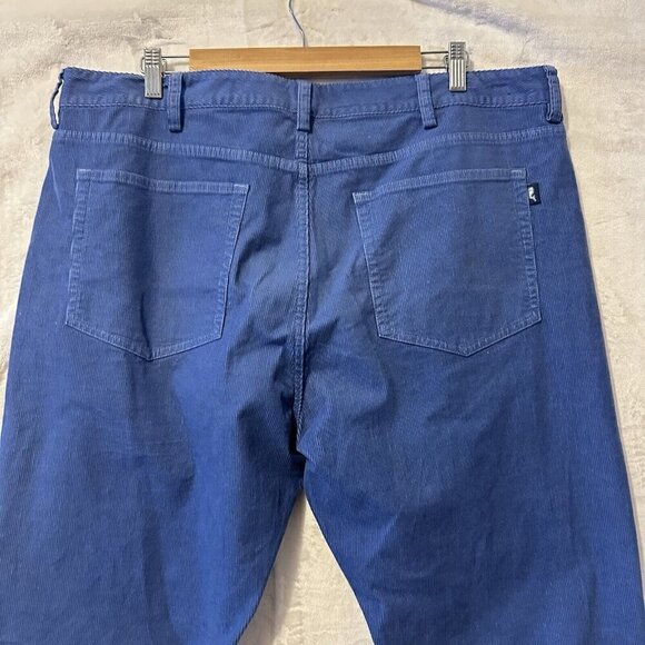 Vineyard Vines Pants Men's 38x32 Blue Corduroy Flat Front Straight Leg Preppy - Picture 7 of 13